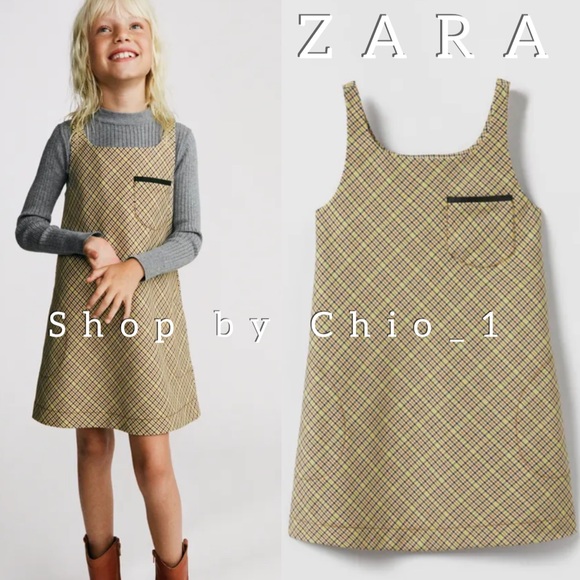 ZARA CONTRAST POCKET PINAFORE DRESS bloggers favorite
